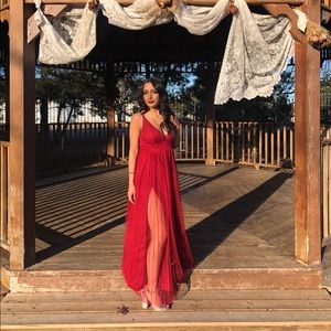 Red net dress - perfect for prom or weddings